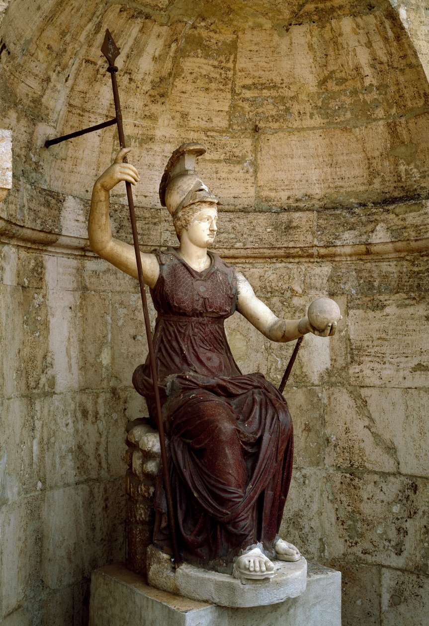 Arte romana: la dea Roma che solleva l