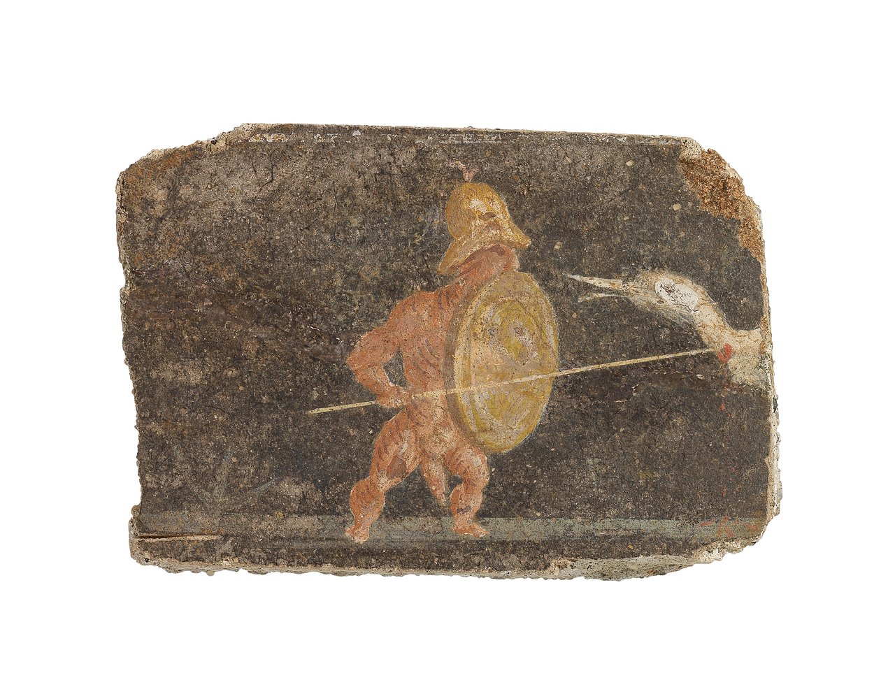 Frammento di pittura murale romana da Roman