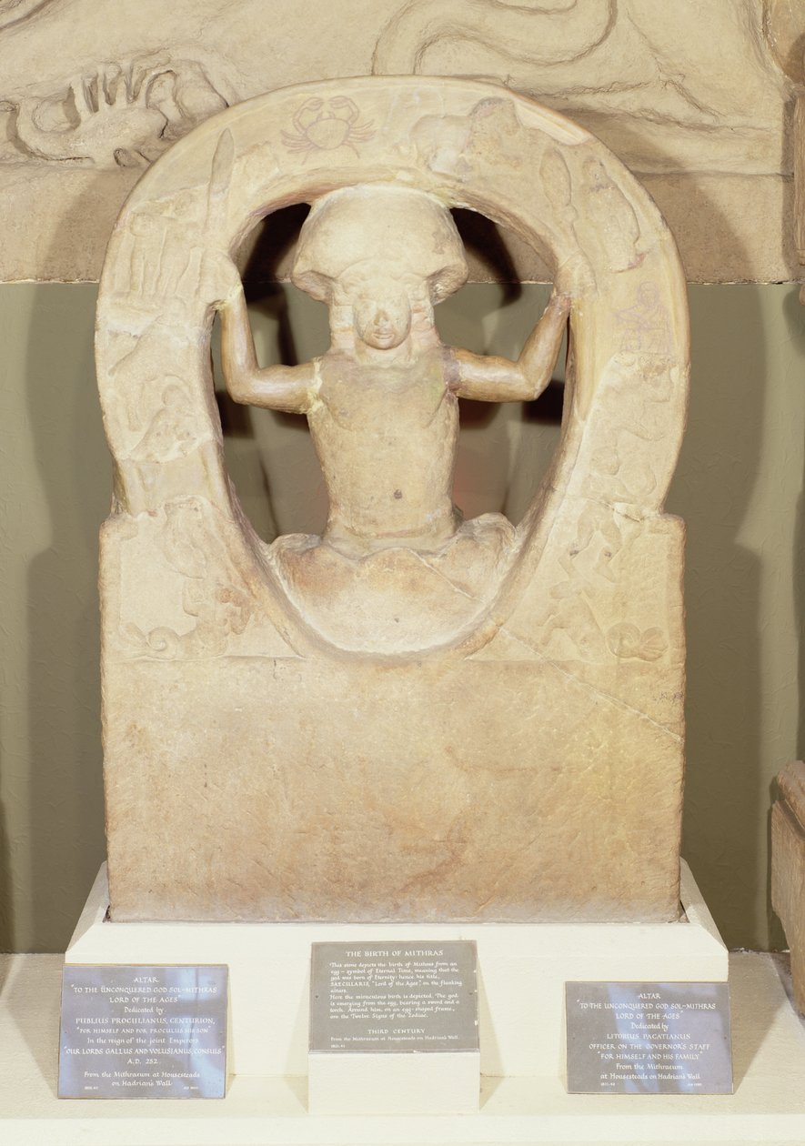 La nascita di Mitra dal Mitreo di Housesteads da Roman
