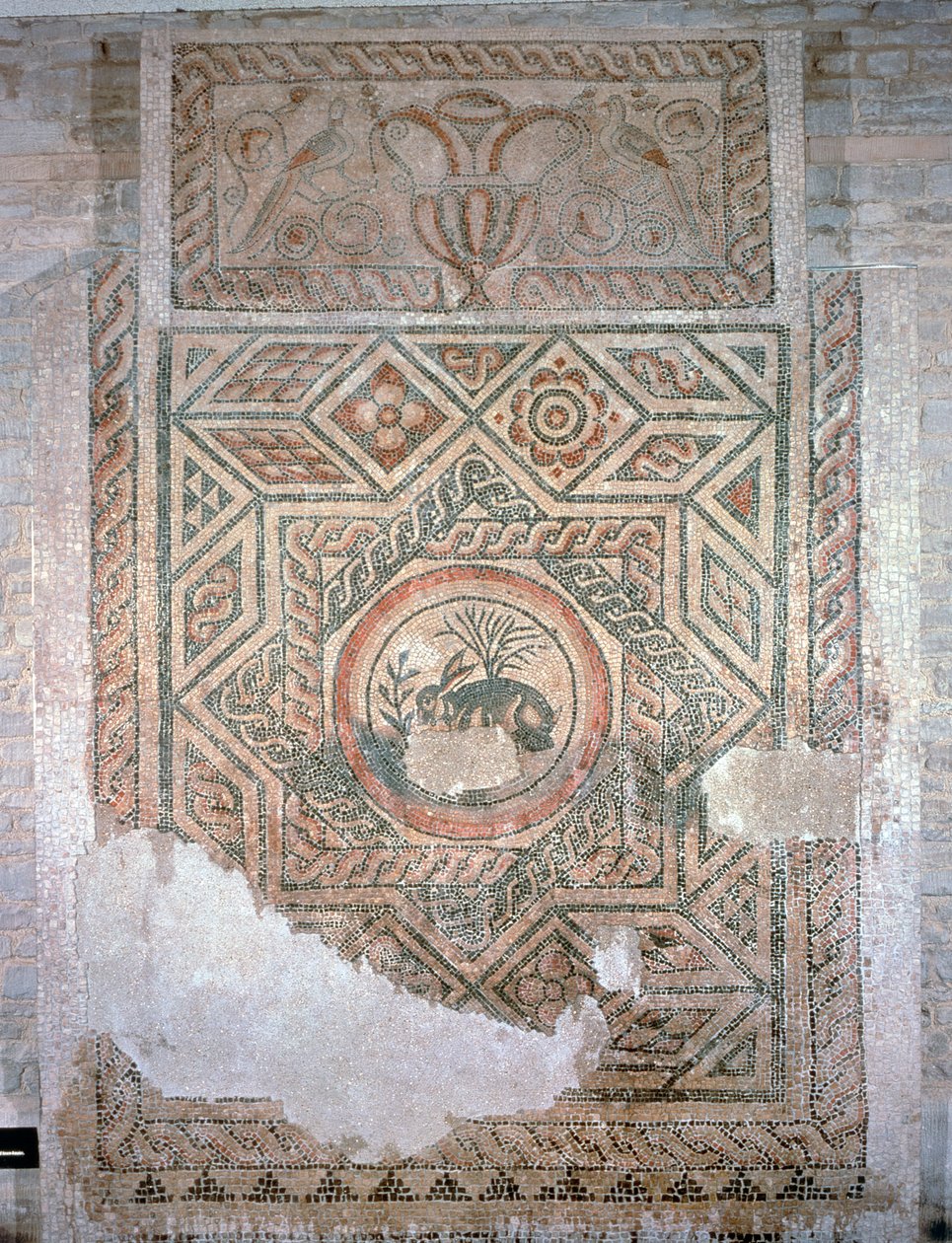 Il mosaico della lepre, 350 d.C. (mosaico) da Roman
