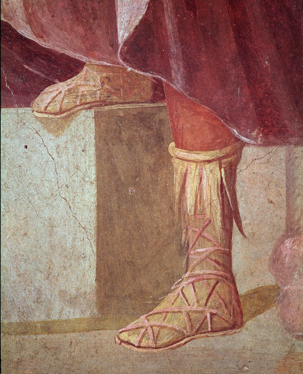 I piedi di Agamennone, nel Sacrificio di Ifigenia (affresco) da Roman