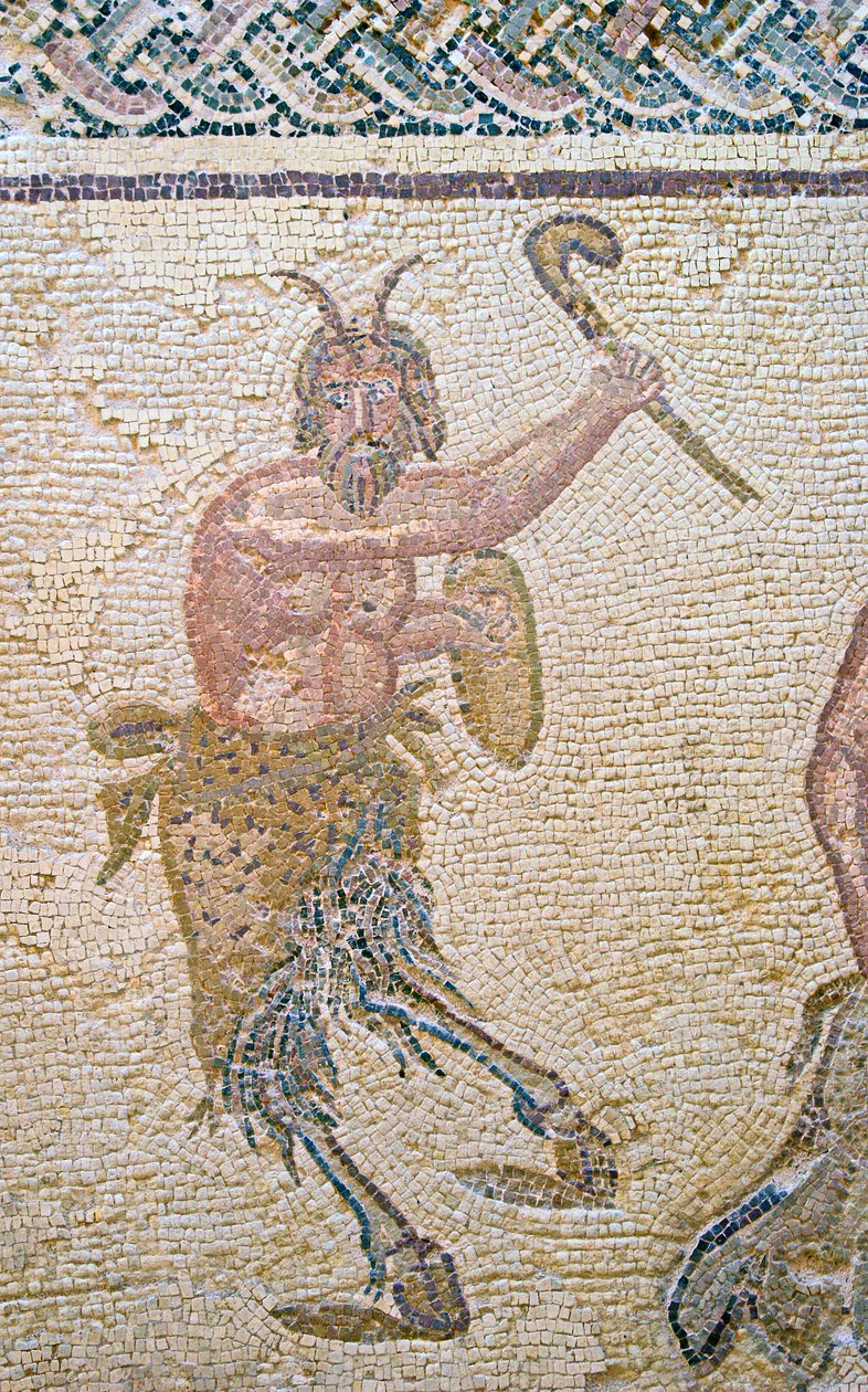 Il trionfo di Dioniso (dettaglio di Pan) da Roman
