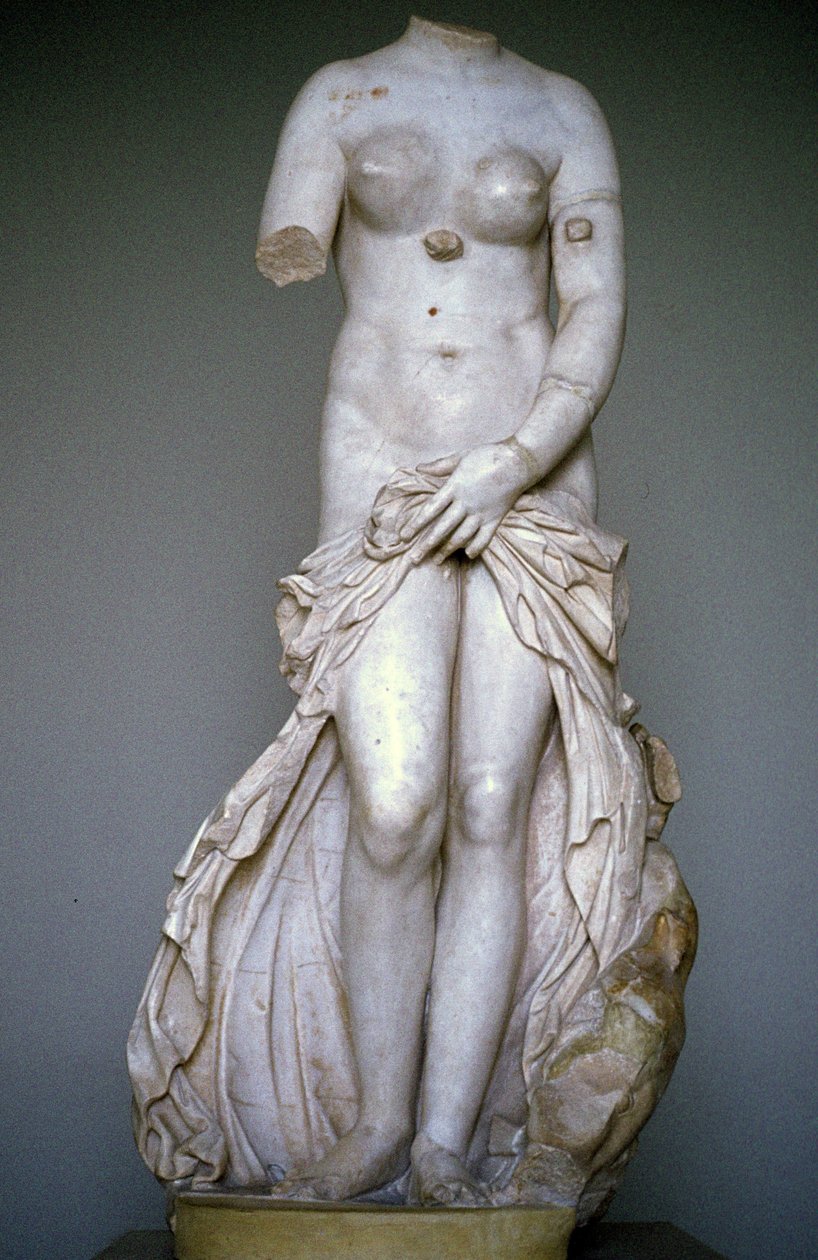 Venere Laudolina o anadiomene. scultura, Museo di Siracusa, Sicilia, Italia. da Roman