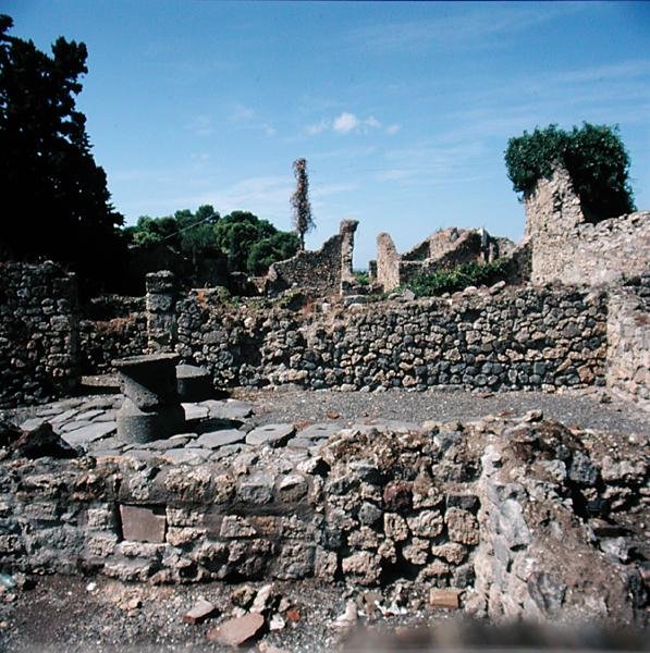 Veduta di case in rovina da Roman