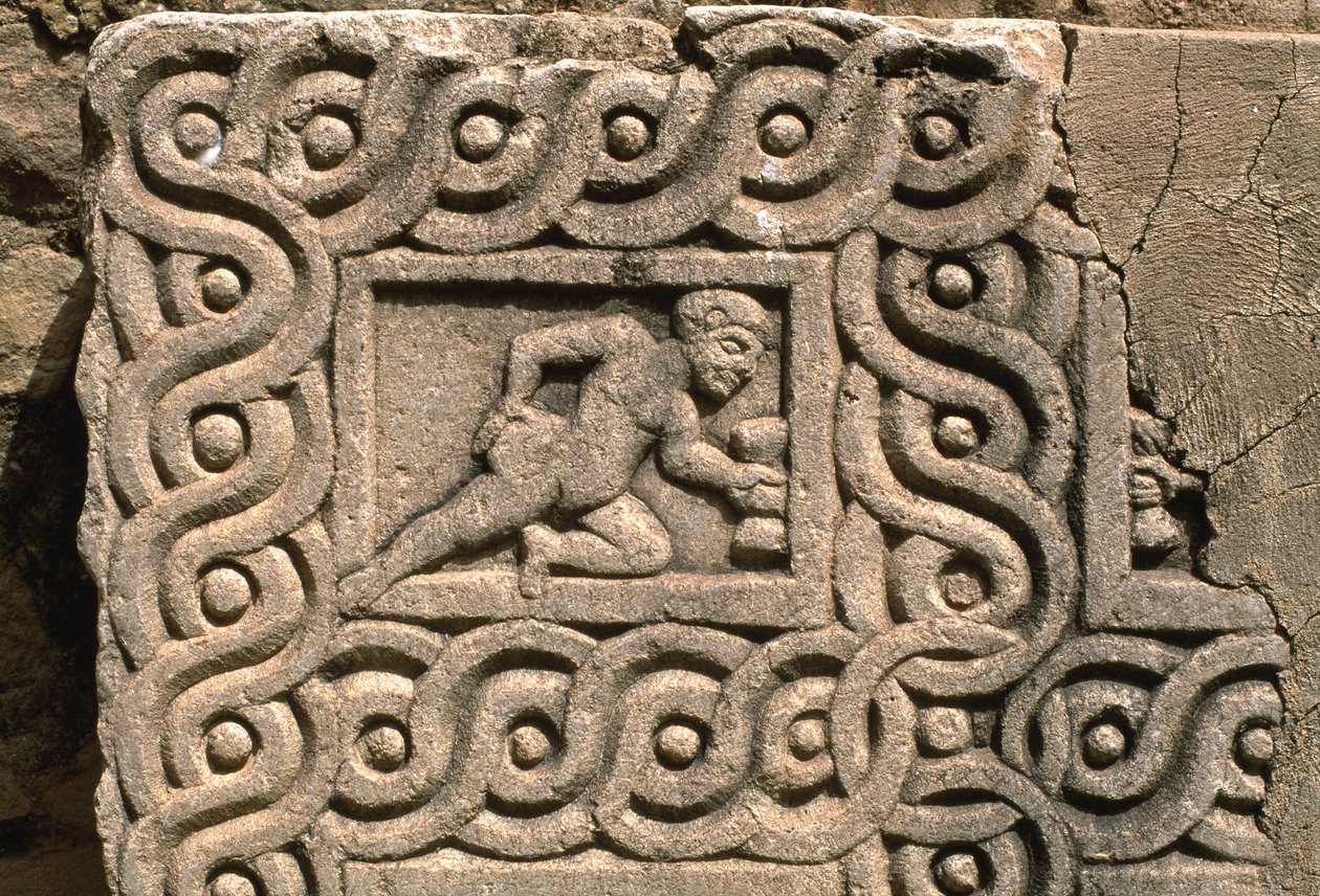 Frammento architettonico con decorazione scolpita (dettaglio) da Roman Imperial Period