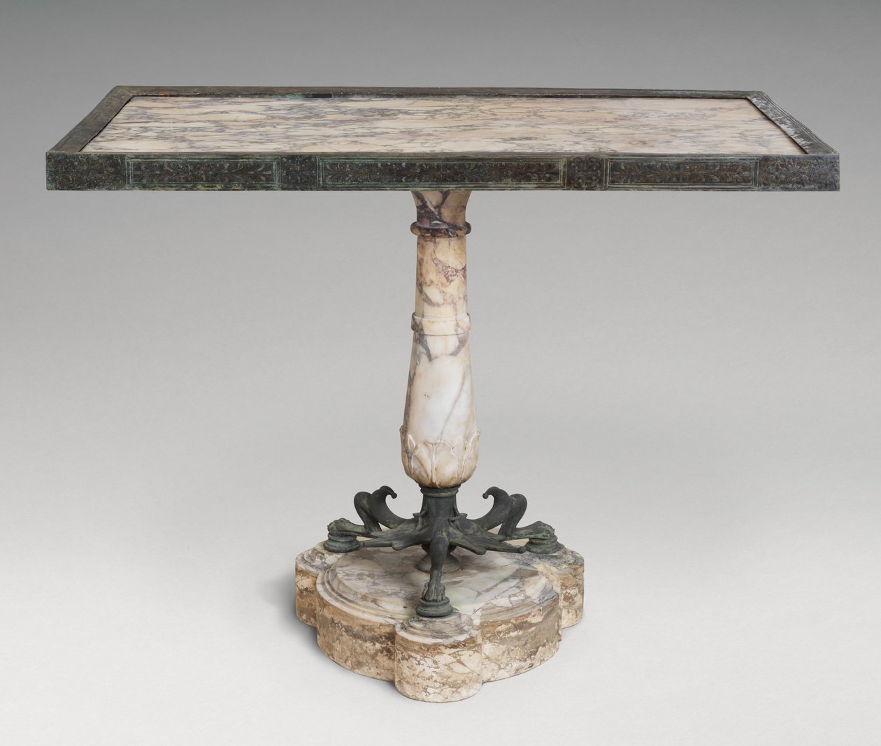 Tavolo in marmo e bronzo da Roman Imperial Period