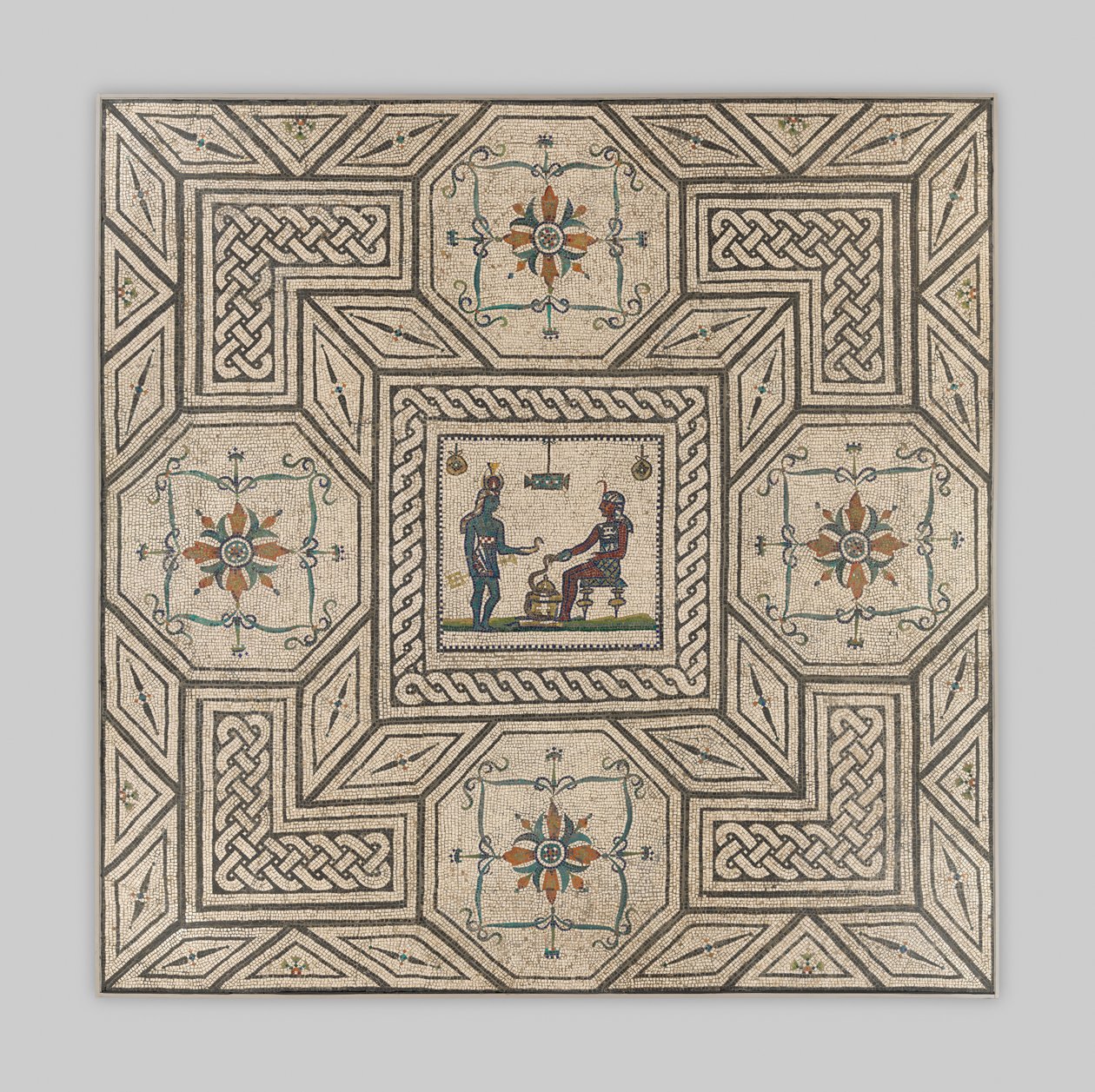 Pavimento a mosaico con scena egittizzante, c.130-150 d.C. da Roman Imperial Period