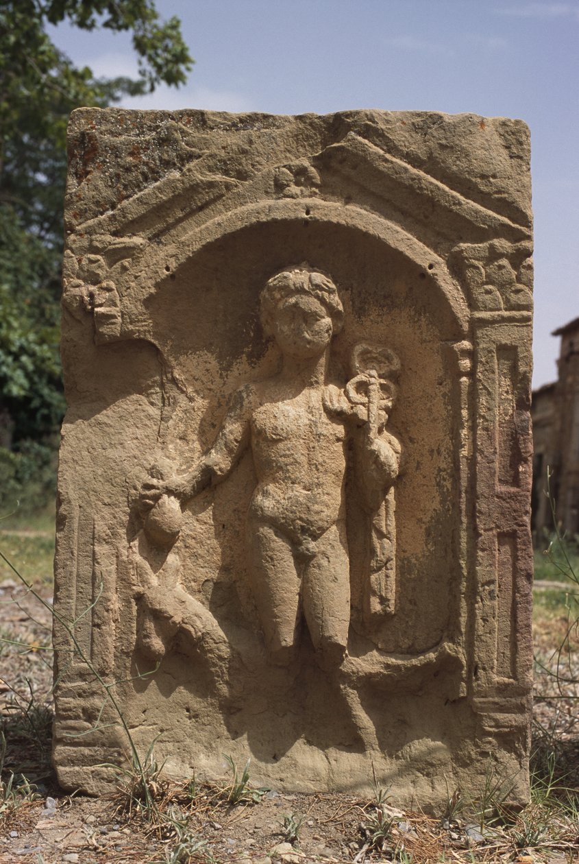 Stele raffigurante Mercurio, Alto Periodo Imperiale (27 a.C.-395 d.C.) da Roman Imperial Period