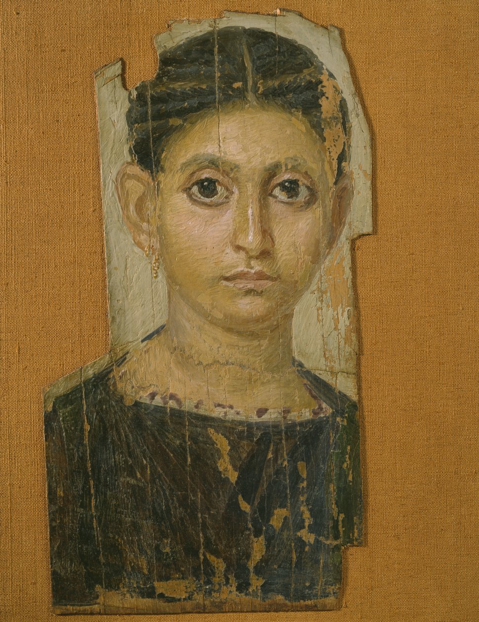 Ritratto femminile di mummia, da Fayum, fine III secolo d.C. da Roman Period Egyptian