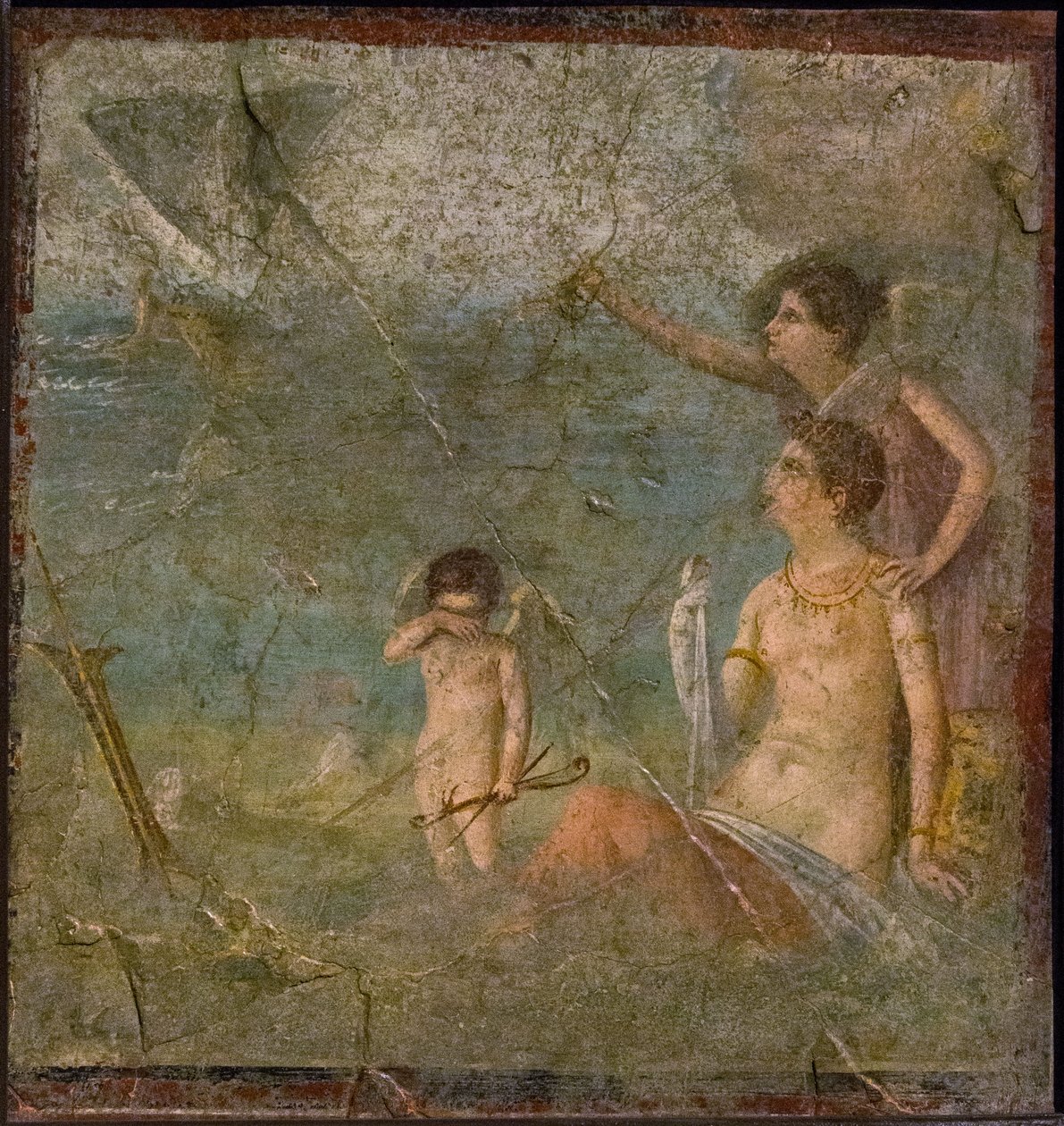 Arianna e Teseo da Roman Pompeian wall painting.