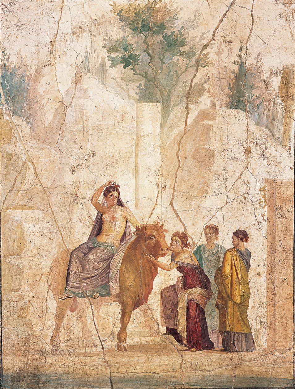 Il ratto di Europa, 1a metà del I sec. d.C. da Roman Pompeian wall painting.