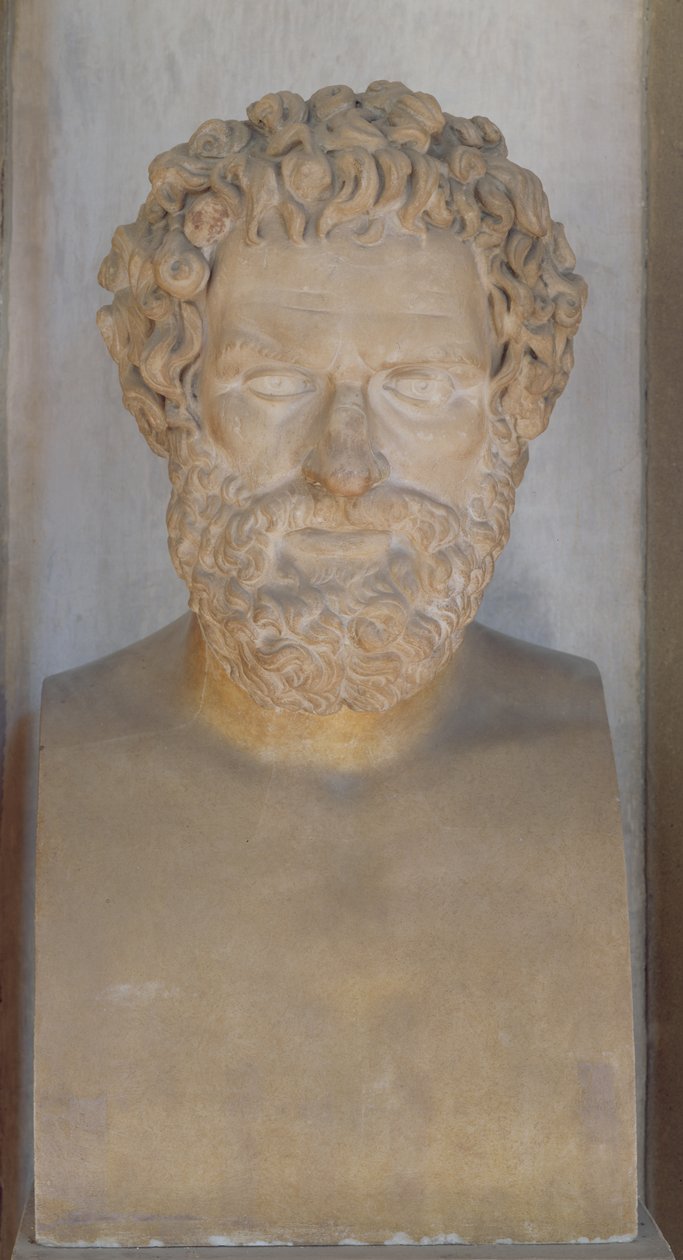 Busto di Sofocle (marmo) da Roman Roman
