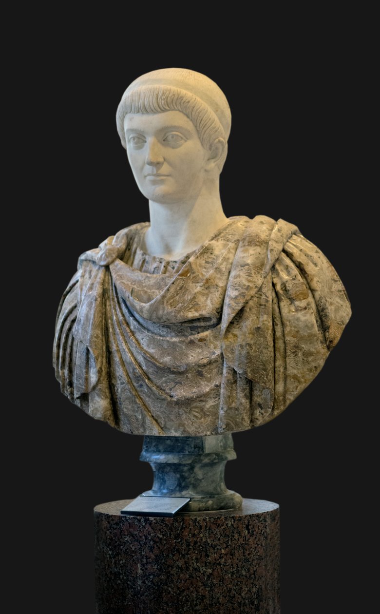 Costante I (337 - 350 d.C.) scultura, arte romana da Roman Roman