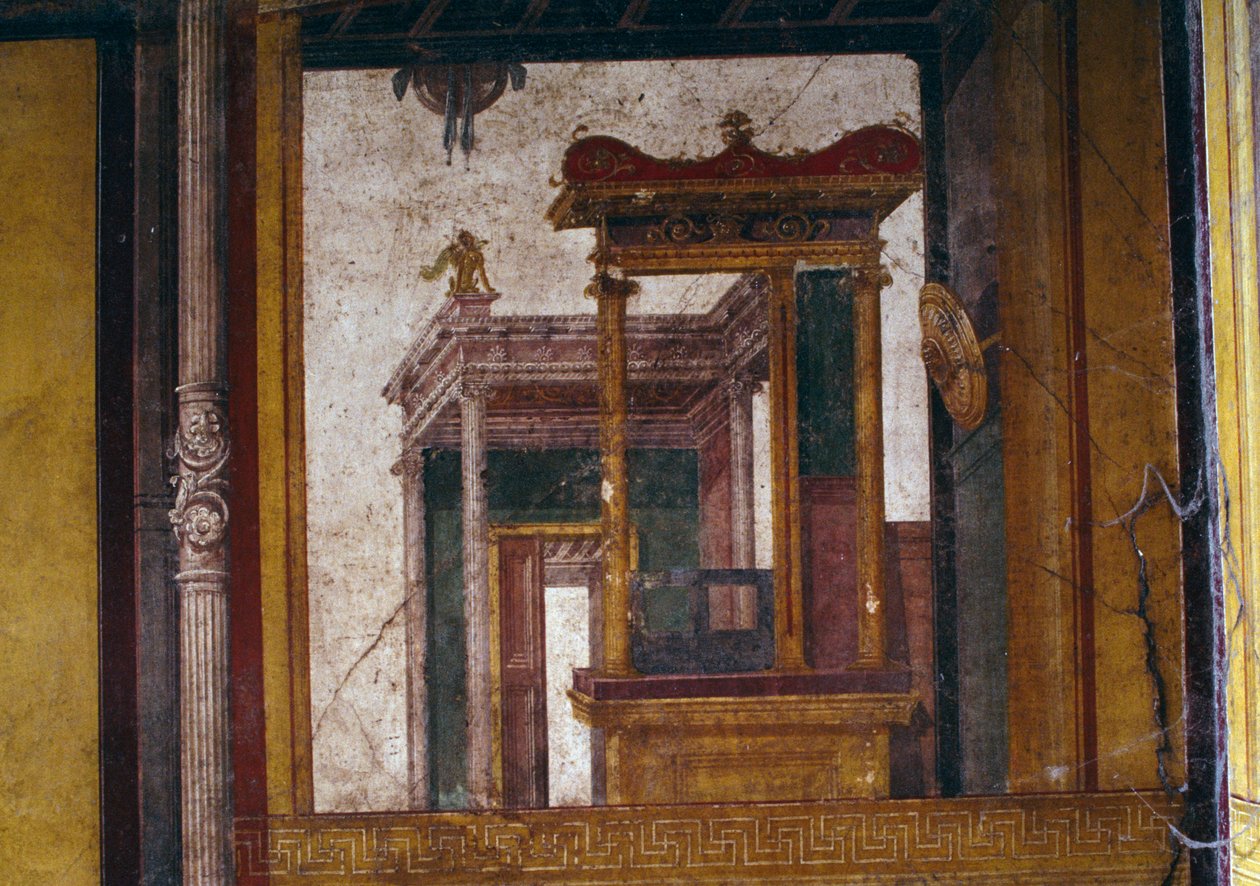 Architetture fantastiche, affresco dall