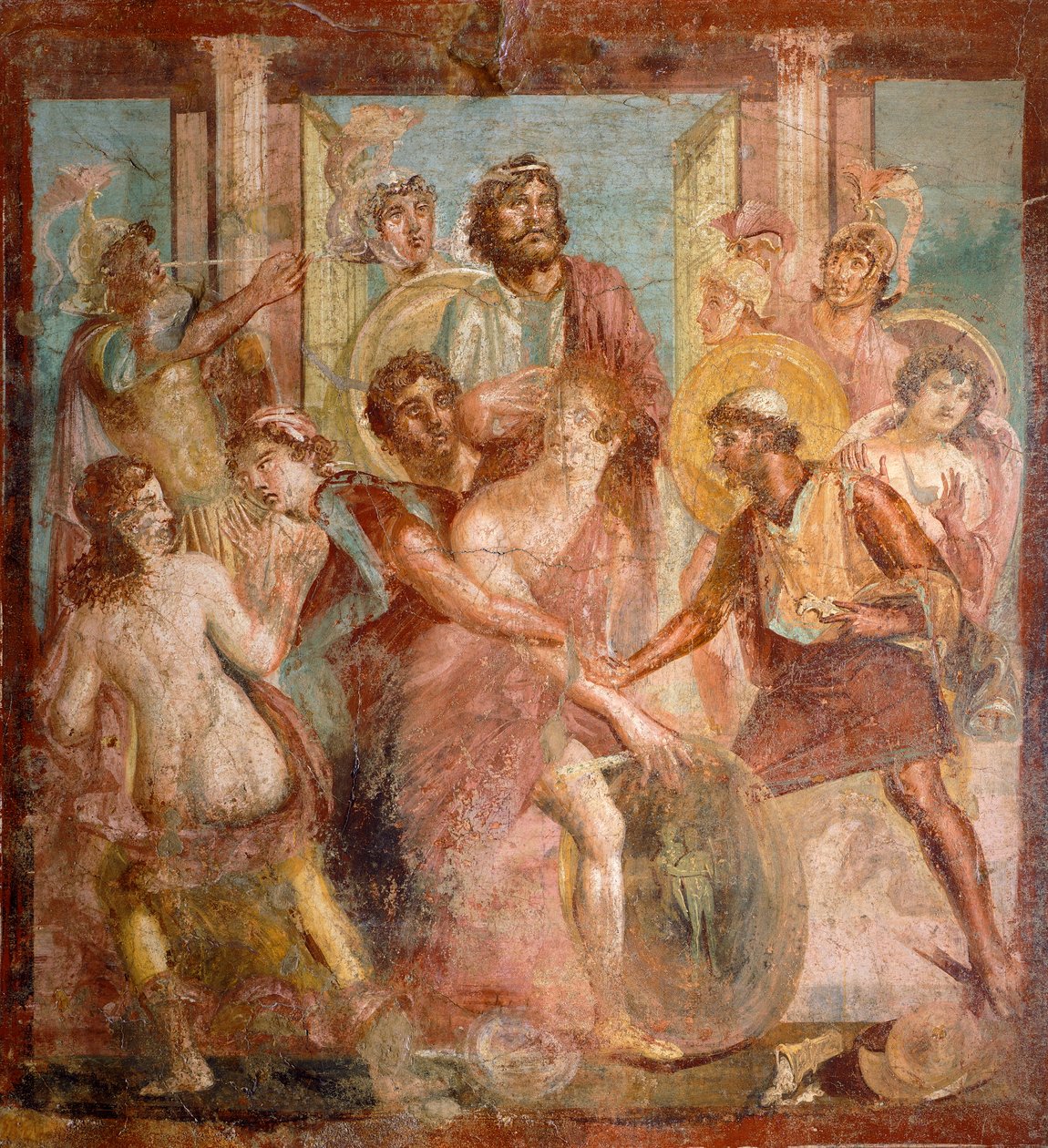 Affresco raffigurante Achille e Sciro, da Pompei, Campania, Civiltà Romana da Roman Roman