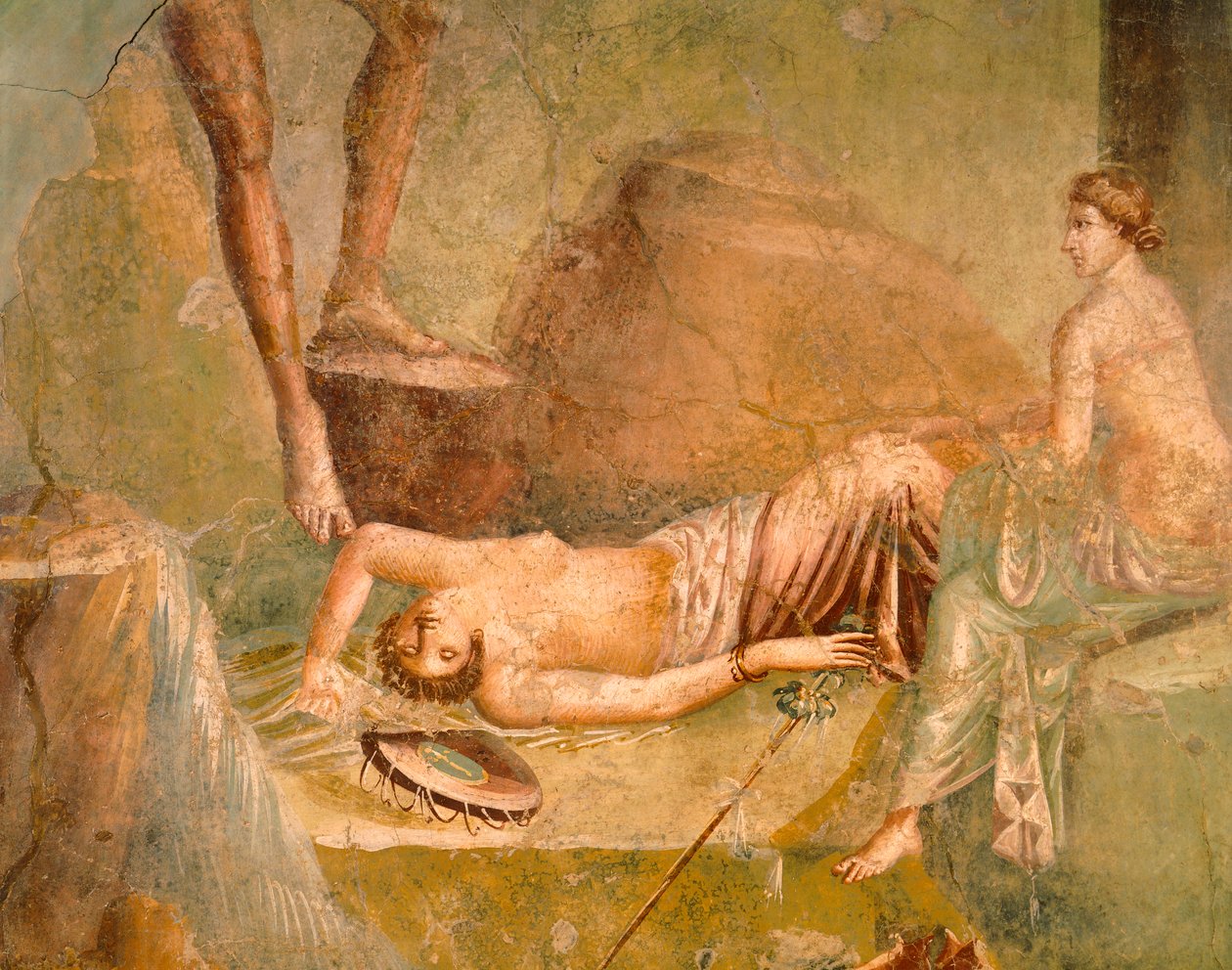 Affresco raffigurante Menade dormiente, dalla Casa del Citarista, Pompei, Campania, Civiltà Romana da Roman Roman
