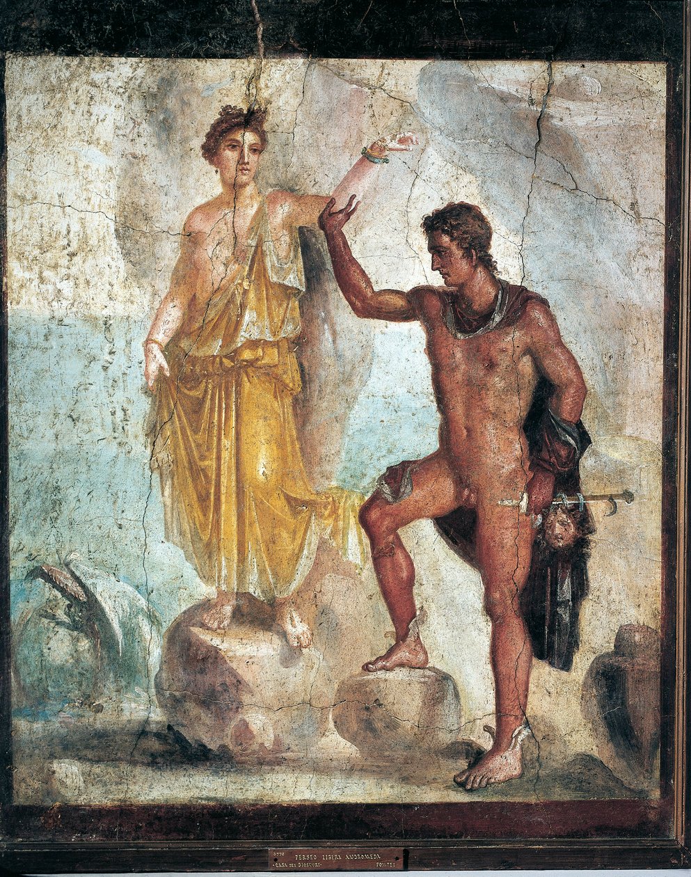 Affresco raffigurante Perseo e Andromeda dall