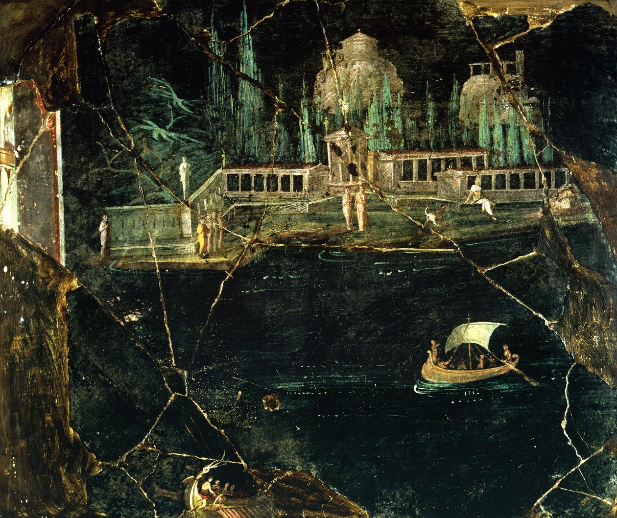 Affresco raffigurante un paesaggio, da Pompei (Lista del Patrimonio Mondiale dell