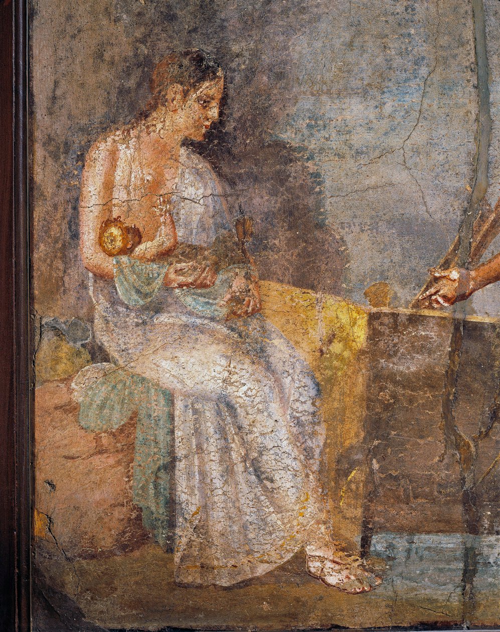 Affresco raffigurante madre che allatta il suo bambino, da Pompei da Roman Roman