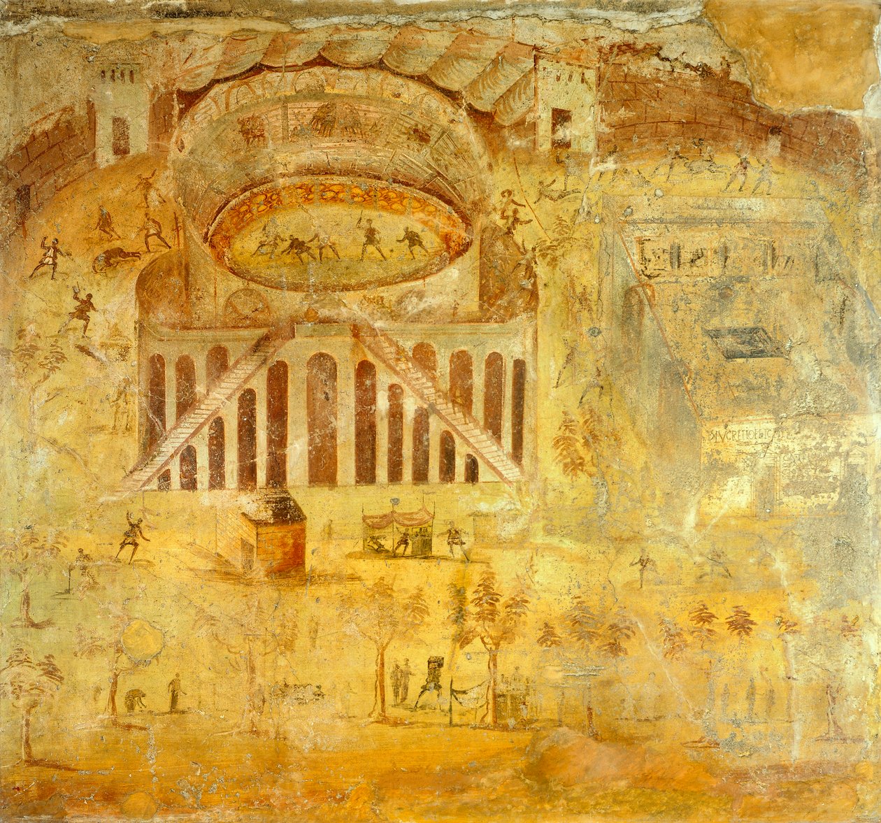 Affresco che raffigura una lite tra Pompeiani e Nocerini nell