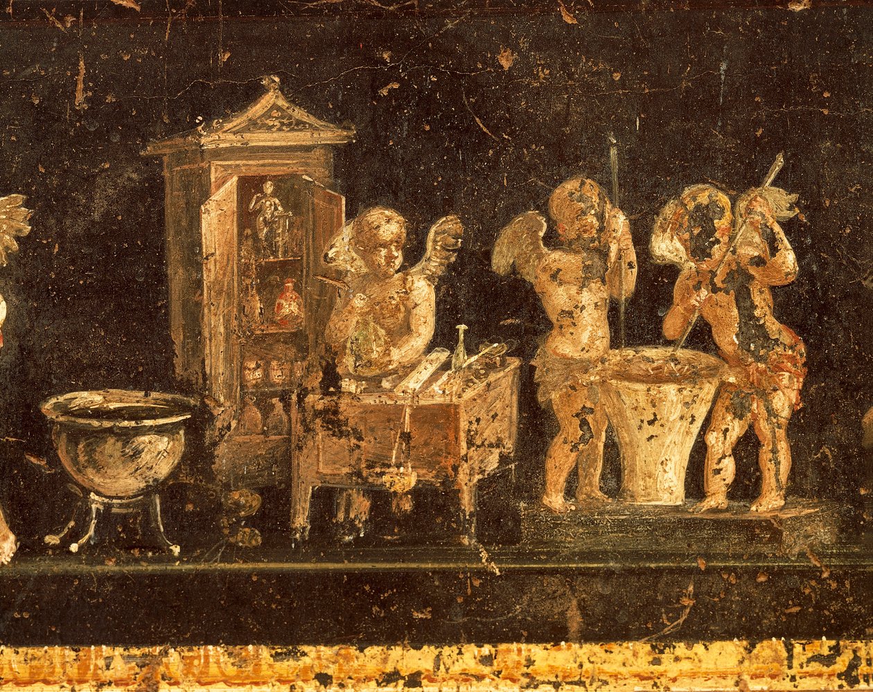 Affresco dalla Casa dei Vettii, Pompei, Campania, Civiltà Romana da Roman Roman