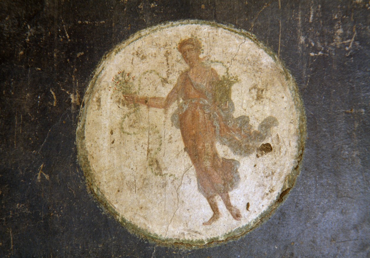 Affresco con medaglione, ala destra nella Casa dei Vettii, Pompei (Lista del Patrimonio Mondiale UNESCO) da Roman Roman