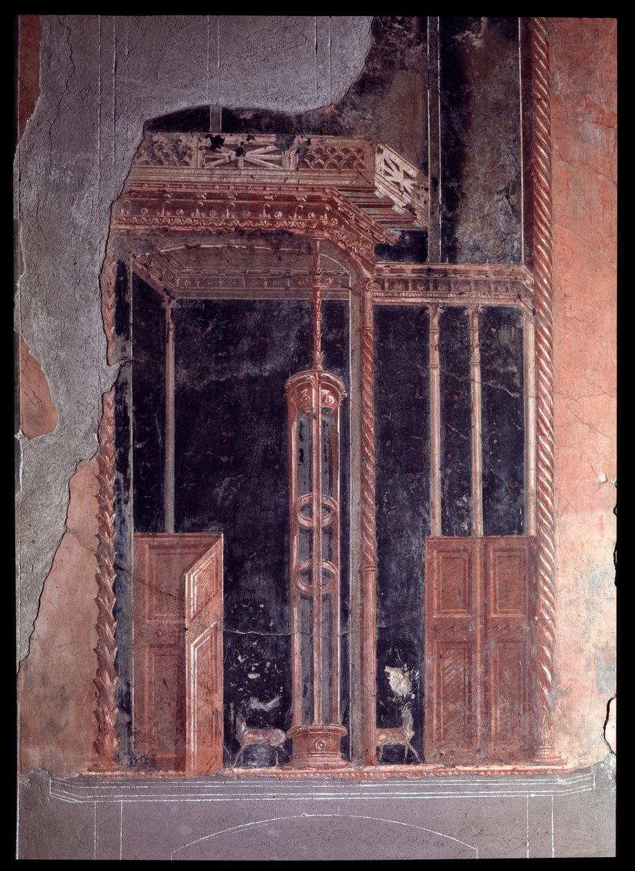 Affresco del triclinio della casa dei cervi, V secolo a.C.-I secolo d.C. da Roman Roman