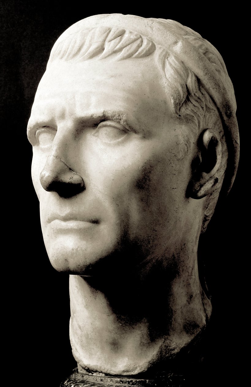 Testa di Antioco III il Grande (223-187 a.C.), re seleucide - Scultura in marmo - Museo del Louvre, Parigi da Roman Roman