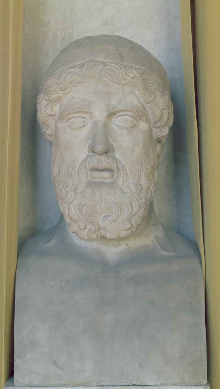 Busto ermetico di Anacreonte (marmo) da Roman Roman