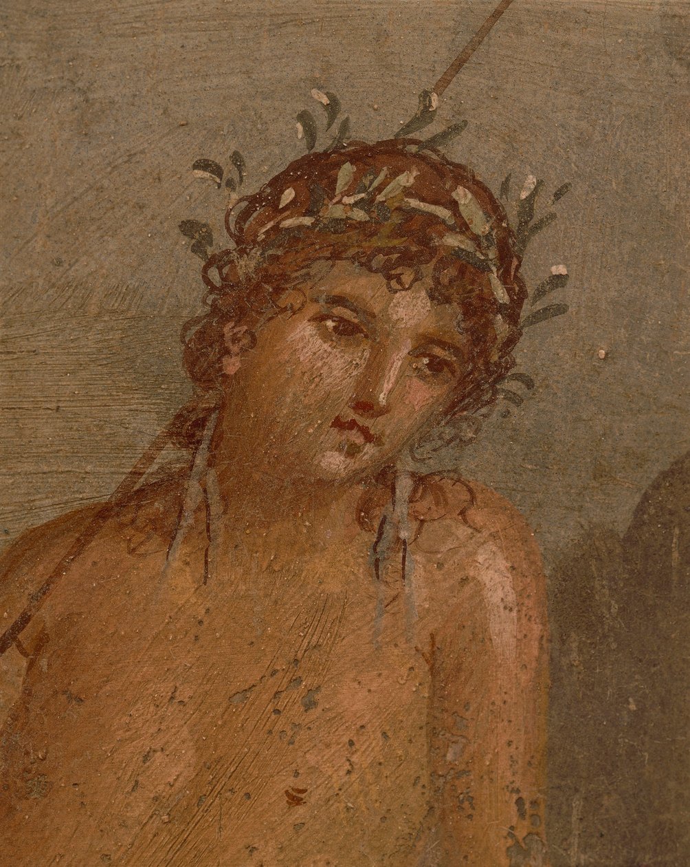 Italia, Regione Campania, Provincia di Napoli, Pompei, Casa di Marco Lucrezio Frontone, Affresco raffigurante Narciso presso lo stagno da Roman Roman