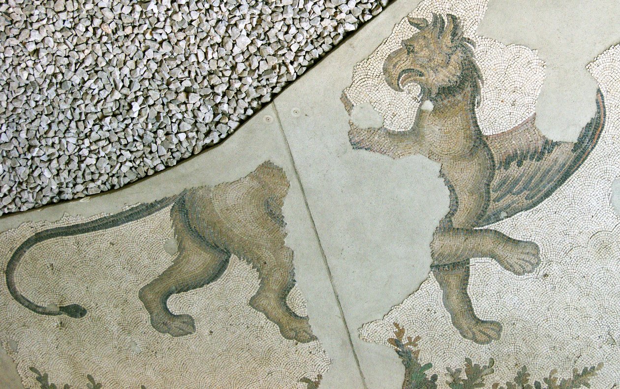 Mosaico raffigurante un Grifone Leone, Arasta Bazaar, Moschea di Sultan Ahmet, Istanbul da Roman Roman