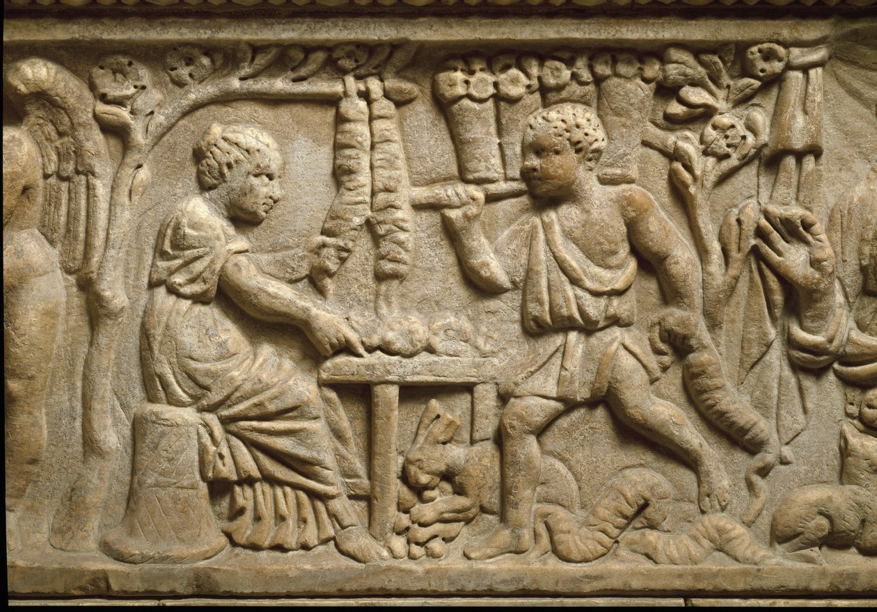 Rappresentazione di un produttore di corone (rilievo) da Roman Roman
