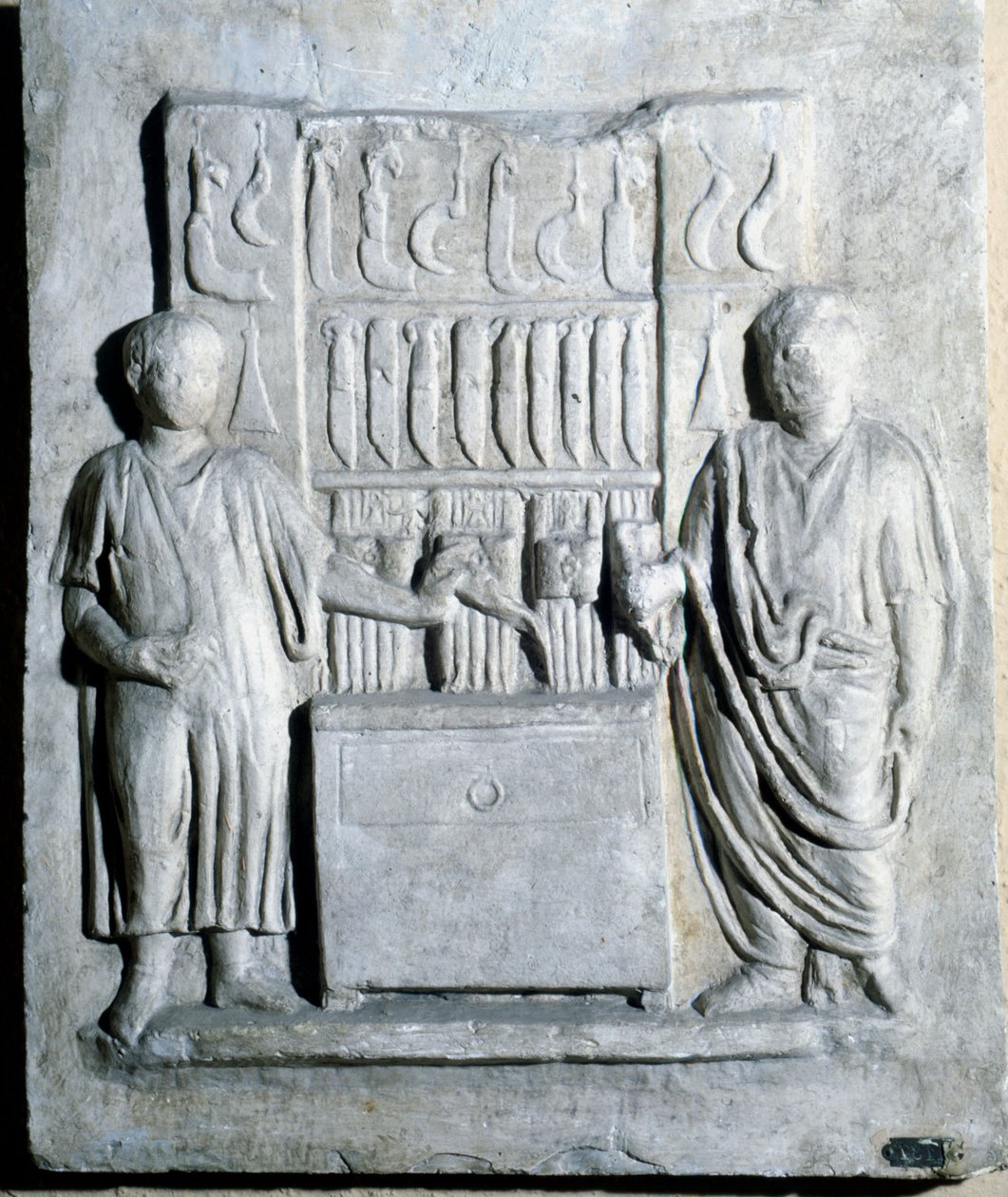Insegna del negozio di coltelli in epoca romana da Roman Roman