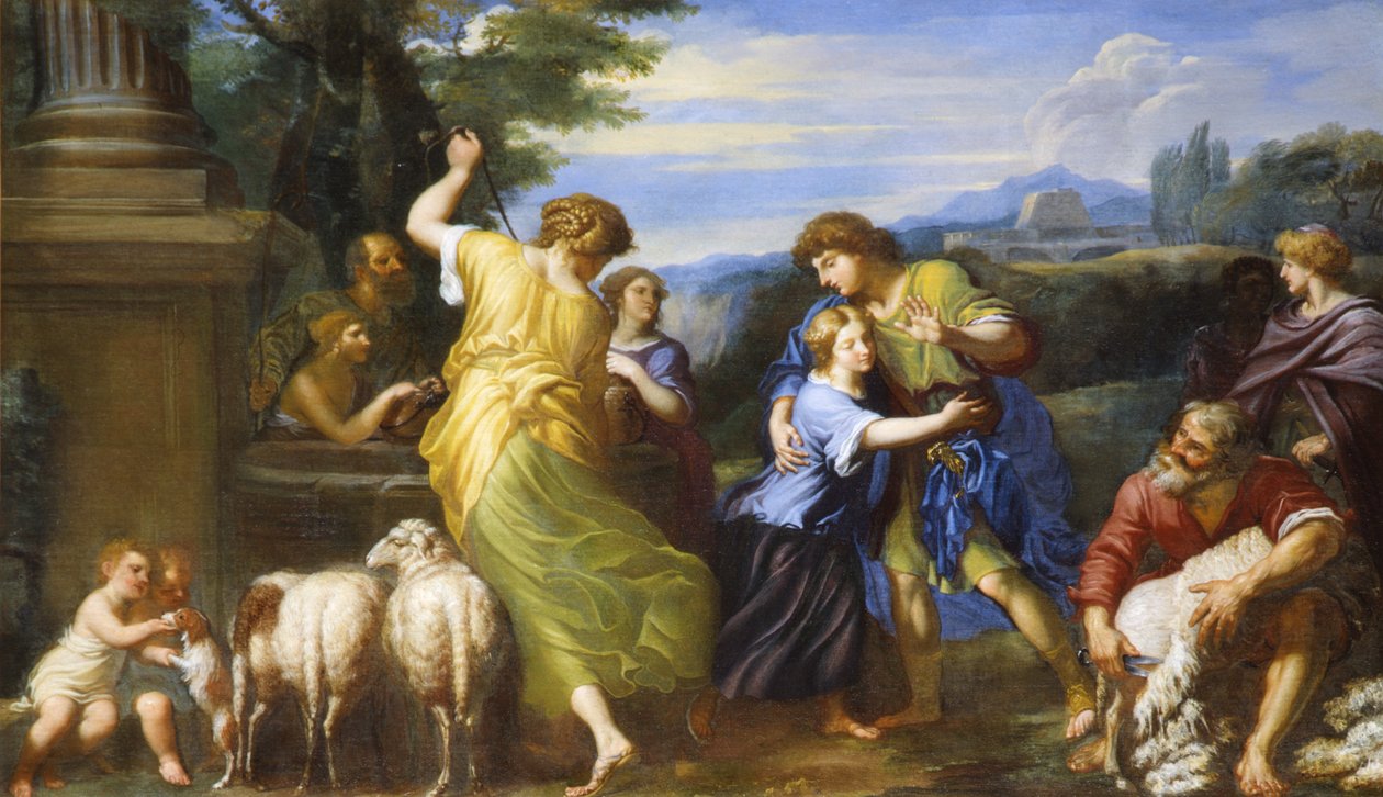 Giacobbe e Rachele al pozzo da Roman School