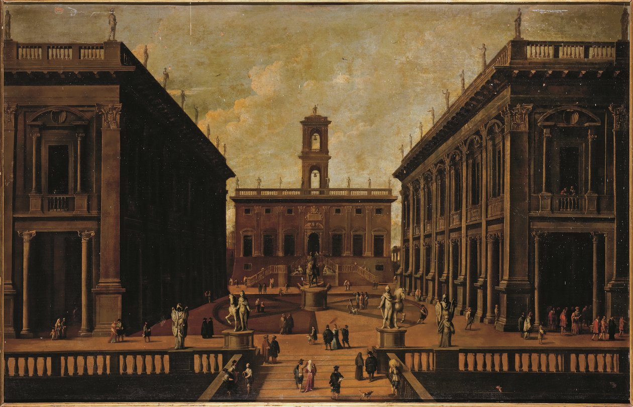Vista della Piazza del Campidoglio, Roma da Roman School