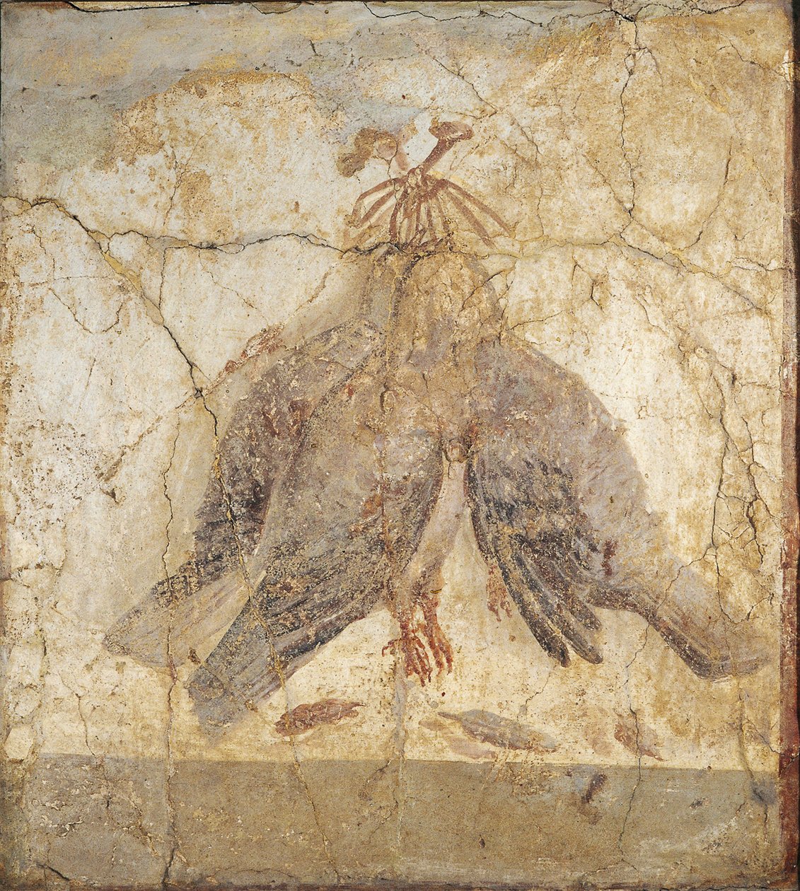 Natura Morta con uccelli appesi a un chiodo da Roman master