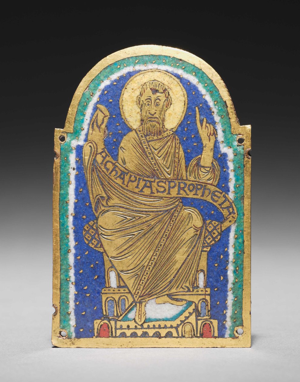 Placca: Profeta seduto da un reliquiario: Achapias da Romanesque