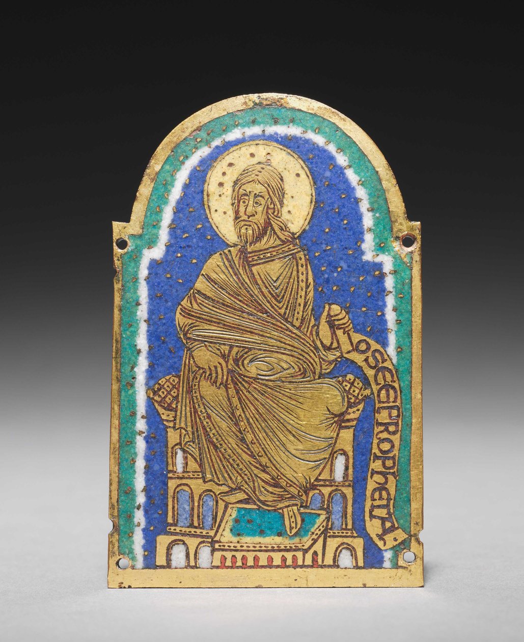 Placca: Profeta seduto da un reliquiario: Osea, c.1170-1180 da Romanesque