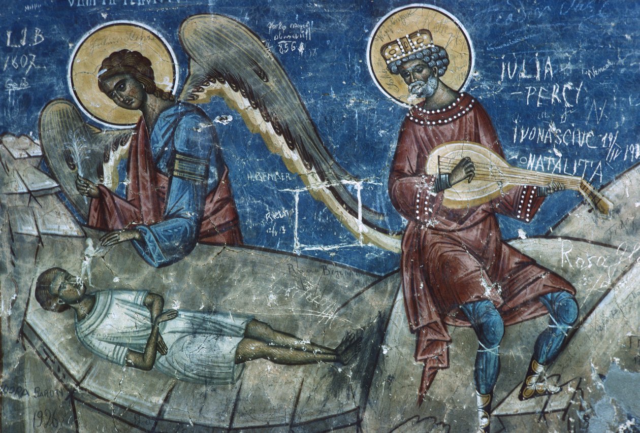 Morte del Giusto, dettaglio dal Giudizio Universale, 1547-50 da Romanian School