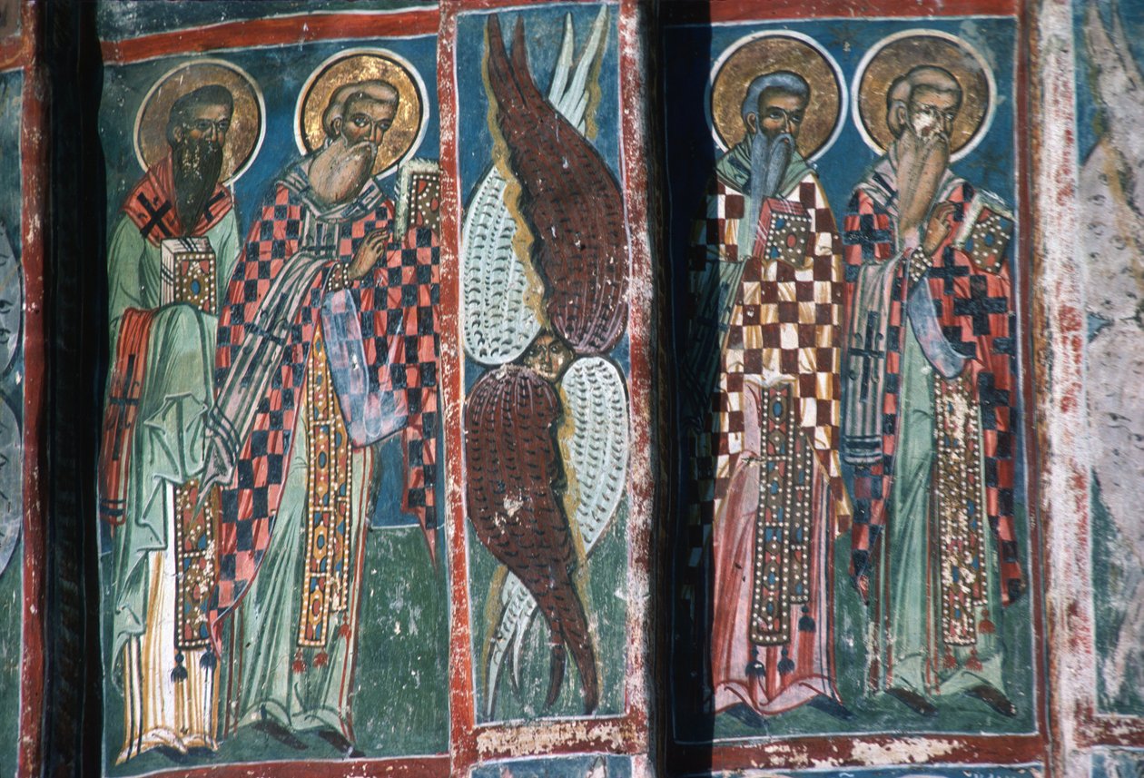 Dettaglio del dipinto, abside sud della chiesa da Romanian School
