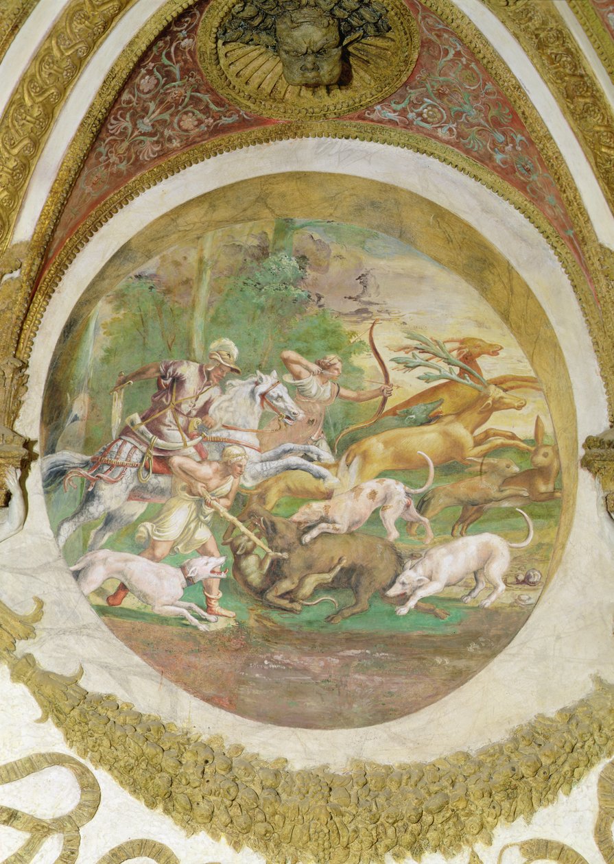 Camera dei Venti, caccia al cervo e al cinghiale da Romano Giulio