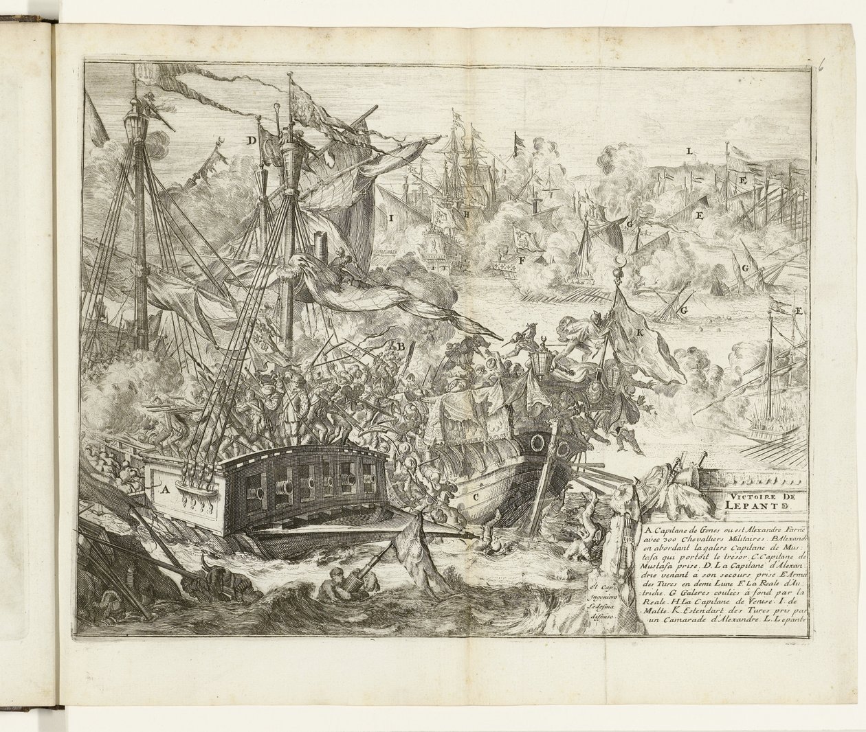 Battaglia di Lepanto, 1571 da Romeyn de Hooghe (attributed to)