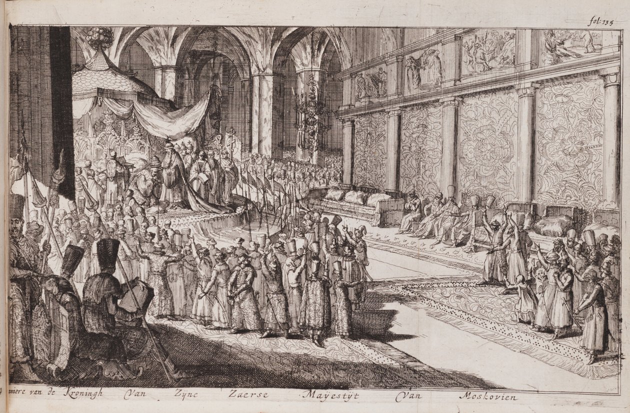 Una scena alla corte reale dello Zar Alessio Michajlovič, 1677 da Romeyn de Hooghe