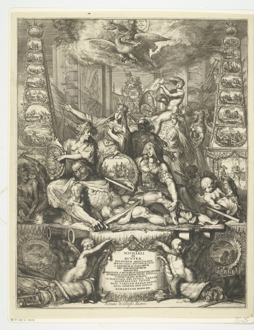 Allegoria sulla morte di Michiel de Ruyter, 1676 da Romeyn de Hooghe