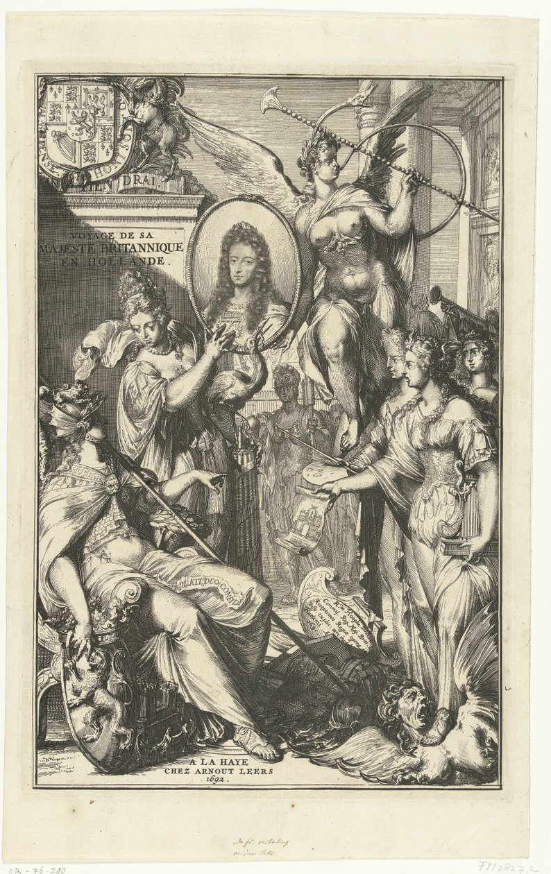 Frontespizio allegorico con ritratto di Guglielmo III da Romeyn de Hooghe