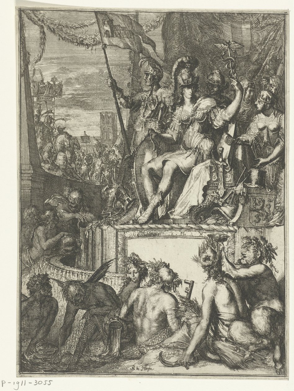 Rappresentazione allegorica del commercio (marittimo) da Romeyn de Hooghe