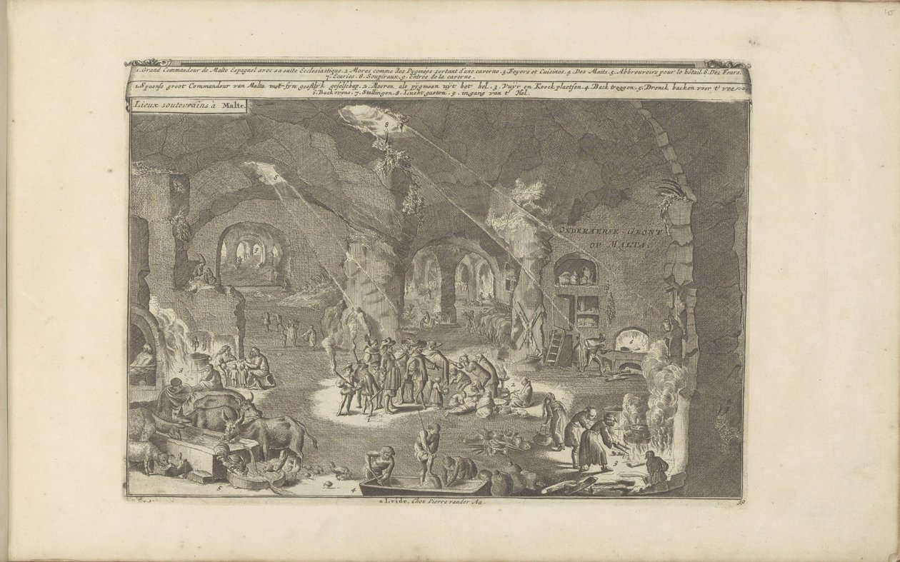 Grotte a Malta da Romeyn de Hooghe