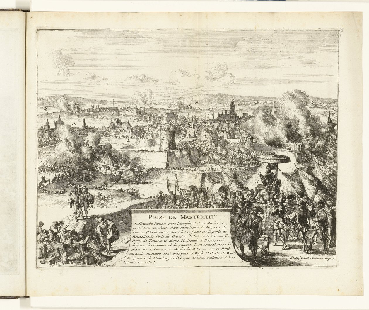 Presa di Maastricht dal duca di Parma, 1579 da Romeyn de Hooghe
