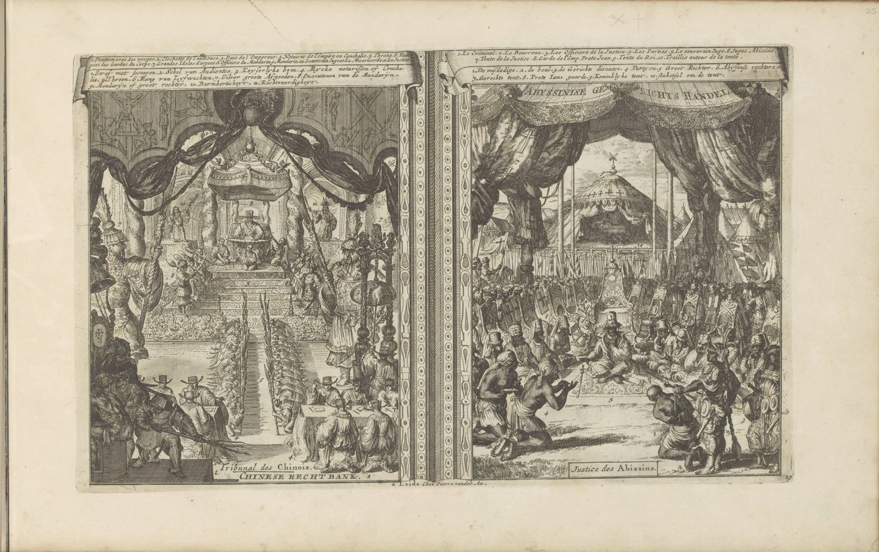 Tribunale in Cina e Abissinia da Romeyn de Hooghe