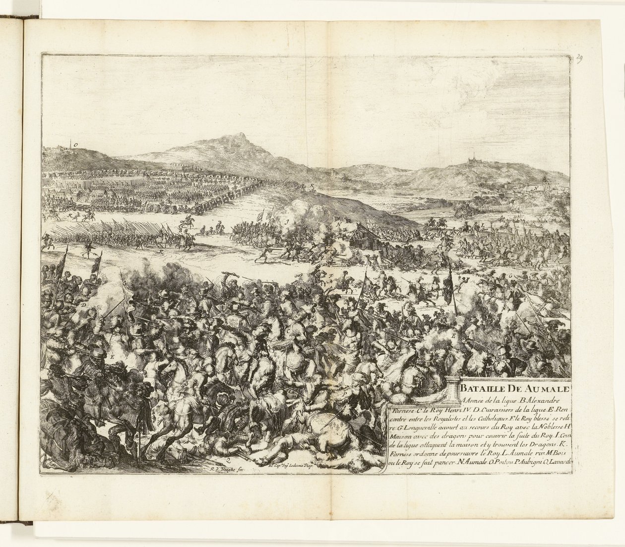 Battaglia di Aumale, 1592 (Guerres de Flandres) da Romeyn de Hooghe